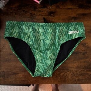 Arena Men's Green Swim Briefs